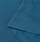 James Perse - Mélange Supima Cotton-Jersey Polo Shirt - Blue