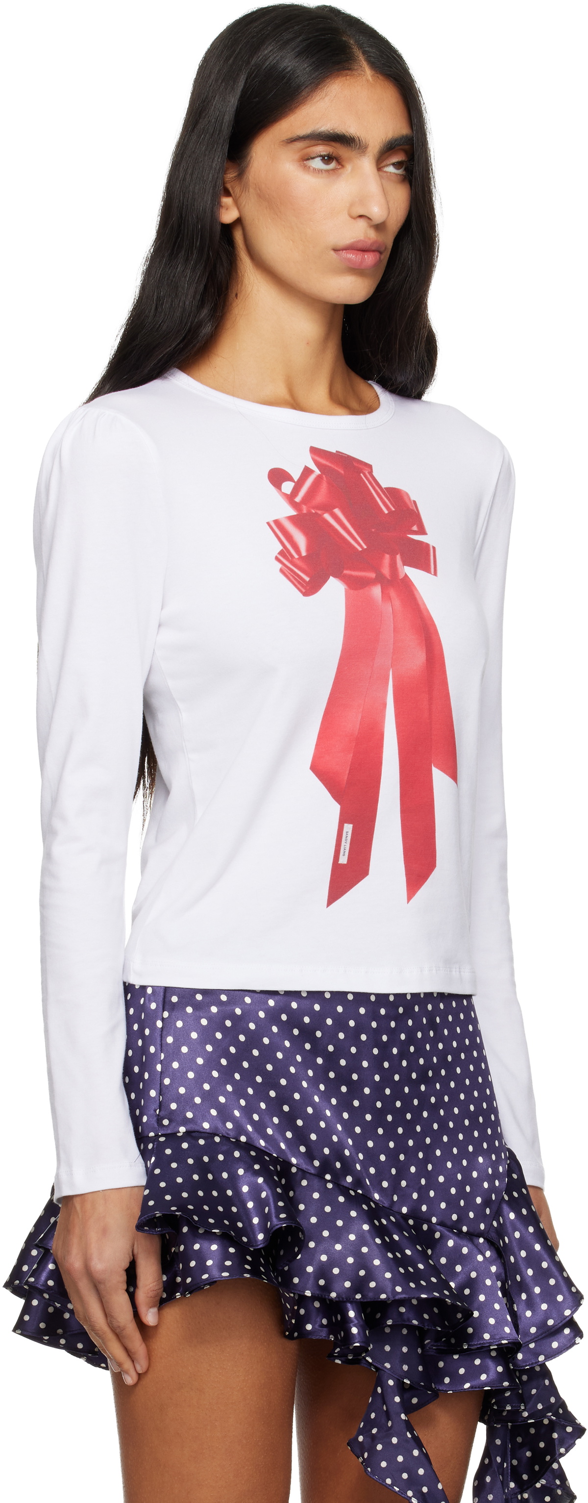 Sandy Liang White Present Nap T-shirt