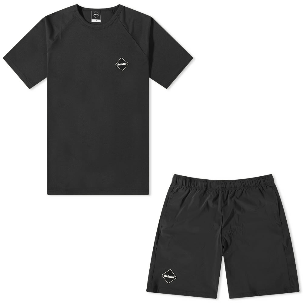 Photo: F.C. Real Bristol Men's FC Real Bristol Training T-Shirt And Short Set in Black