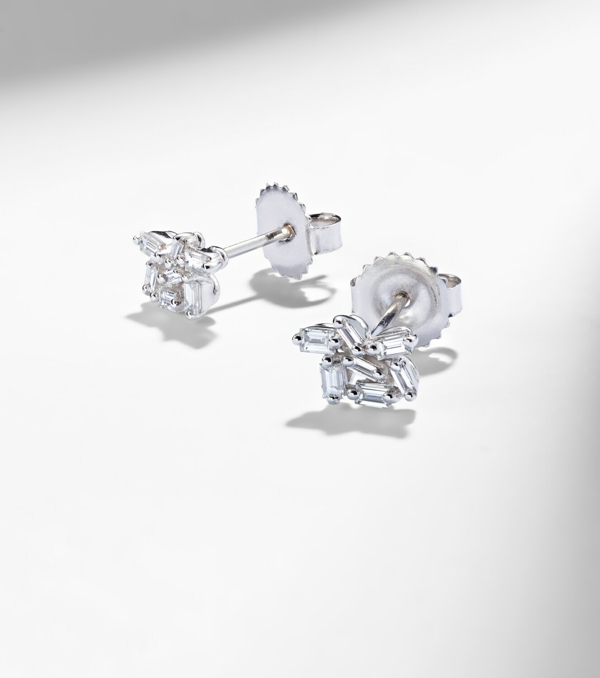 Suzanne Kalan Classic 18kt white gold (750/1000) stud earrings with diamonds