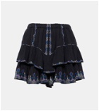 Marant Etoile Jocadia embroidered cotton shorts