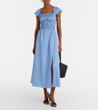 Altuzarra Striped cotton midi dress
