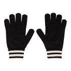 Dolce and Gabbana Black Cashmere DG Gloves