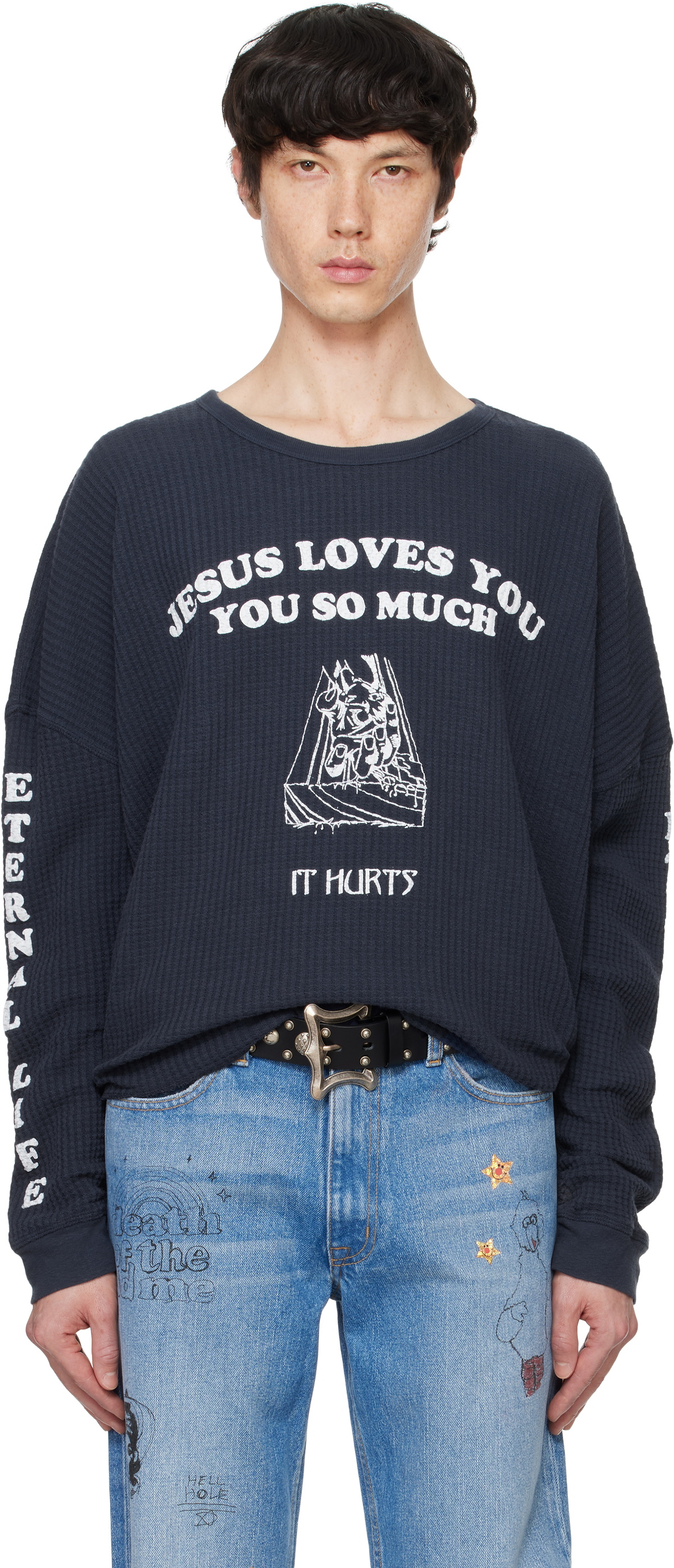 PALY Navy 'Eternal Life' Long Sleeve T-shirt