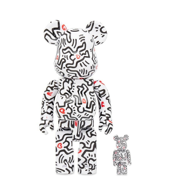Photo: Medicom Keith Haring #8 Be@Rbrick in Multi 100%/400%