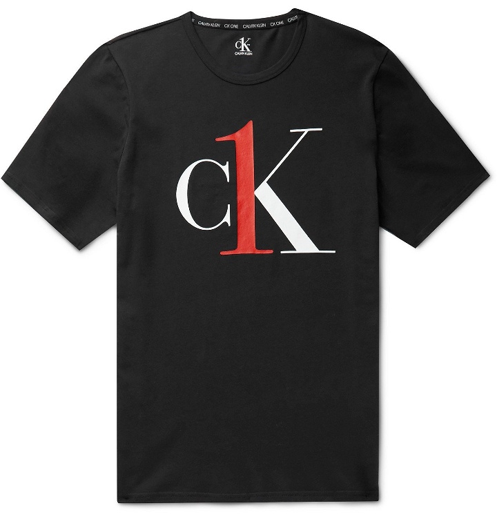 Photo: Calvin Klein Underwear - Logo-Print Cotton-Blend Jersey T-Shirt - Black