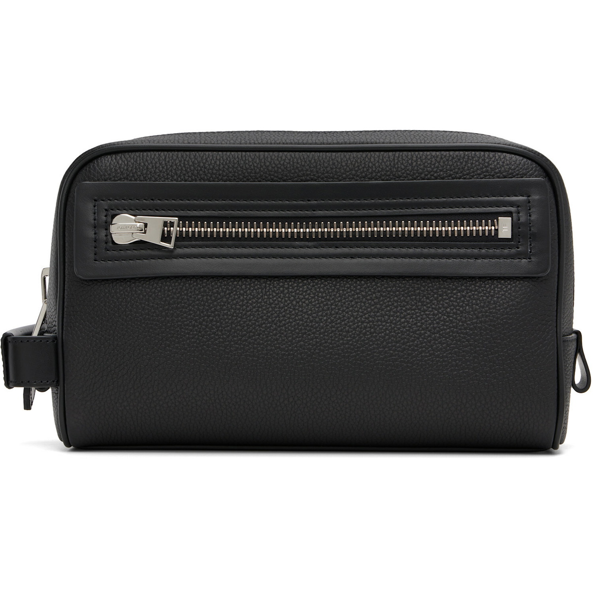 TOM FORD Black Grain Leather Toiletry Pouch