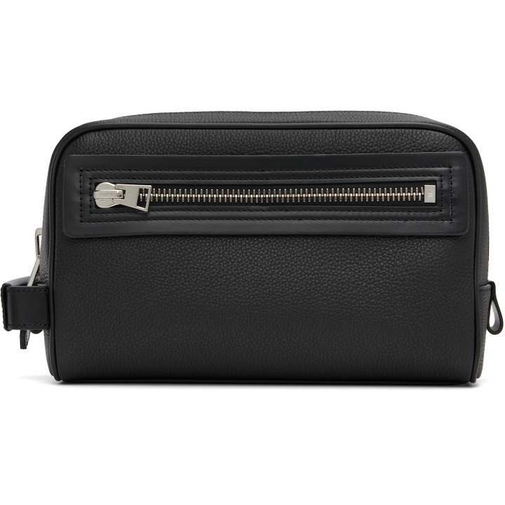 Photo: TOM FORD Black Grain Leather Toiletry Pouch
