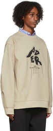 ADER error Khaki Sculpture Logo Sweatshirt