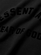 FEAR OF GOD ESSENTIALS - Logo-Appliquéd Cotton-Blend Jersey Mock-Neck Sweatshirt - Black