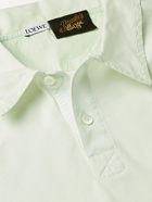 LOEWE - Paula's Ibiza Embroidered Dégradé Cotton-Piqué Polo Shirt - Green