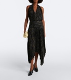 Proenza Schouler Paulina draped floral georgette midi dress