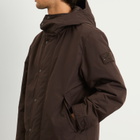 Stone Island Men's Ghost Weatherproof Cotton Canvas Parka Jacket in Dark Brown