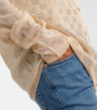 Gucci GG embellished silk cardigan