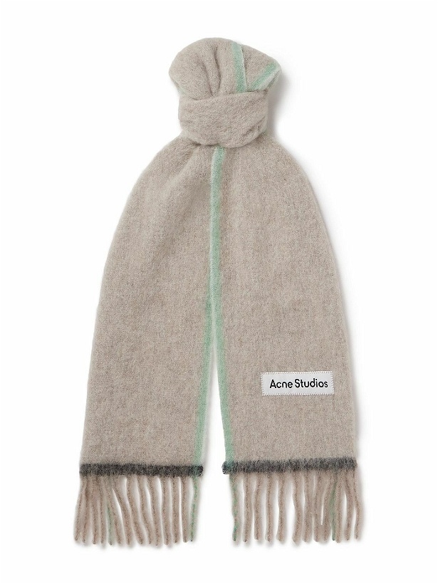 Photo: Acne Studios - Vally Fringed Knitted Scarf