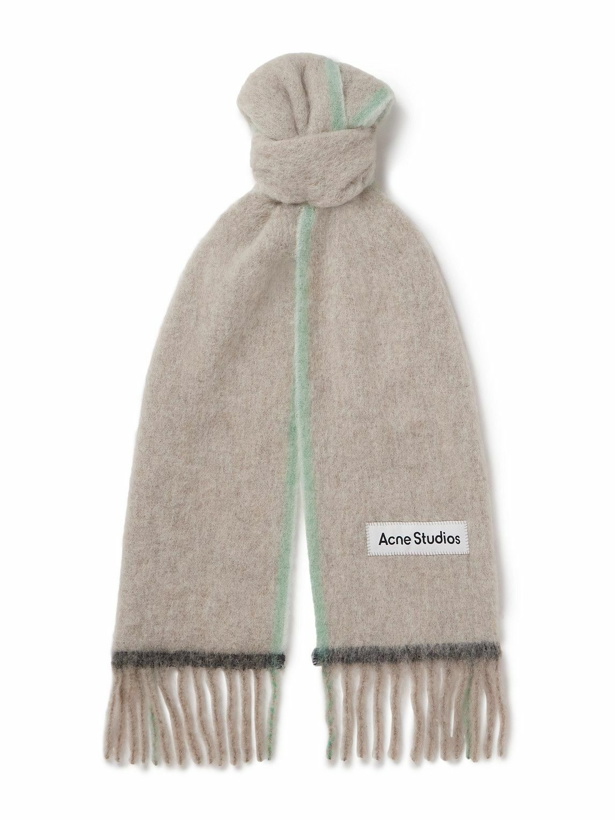 Photo: Acne Studios - Vally Fringed Knitted Scarf