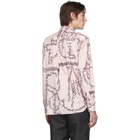 Comme des Garcons Homme Deux Pink Graphic Pattern Shirt