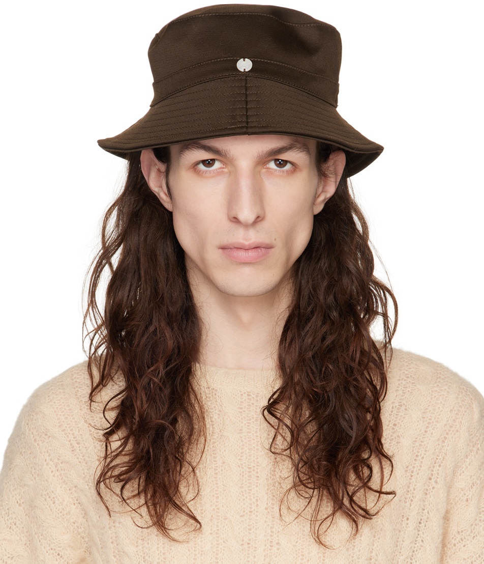 Photo: Our Legacy Brown Quilted Brim Bucket Hat