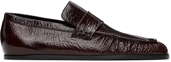 Photo: Jil Sander Burgundy Patent Leather Loafers