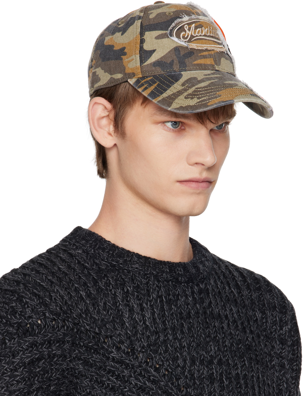 Martine Rose Khaki & Gray Collage Cap