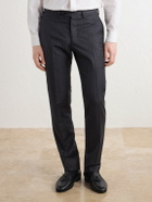 Kiton - Straight-Leg Pinstriped Wool Suit Trousers - Gray