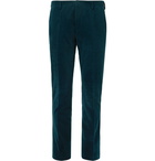 Paul Smith - Aubergine Slim-Fit Cotton and Cashmere-Blend Corduroy Suit Trousers - Blue