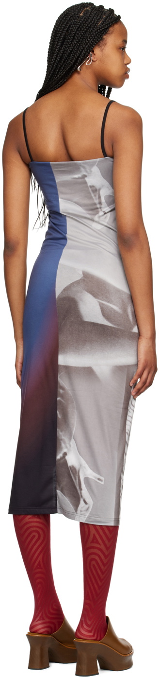 ELLISS Gray & Navy Lagoon Ripple Maxi Dress