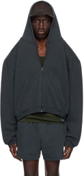 GREG ROSS Black Shoulder Pad Hoodie