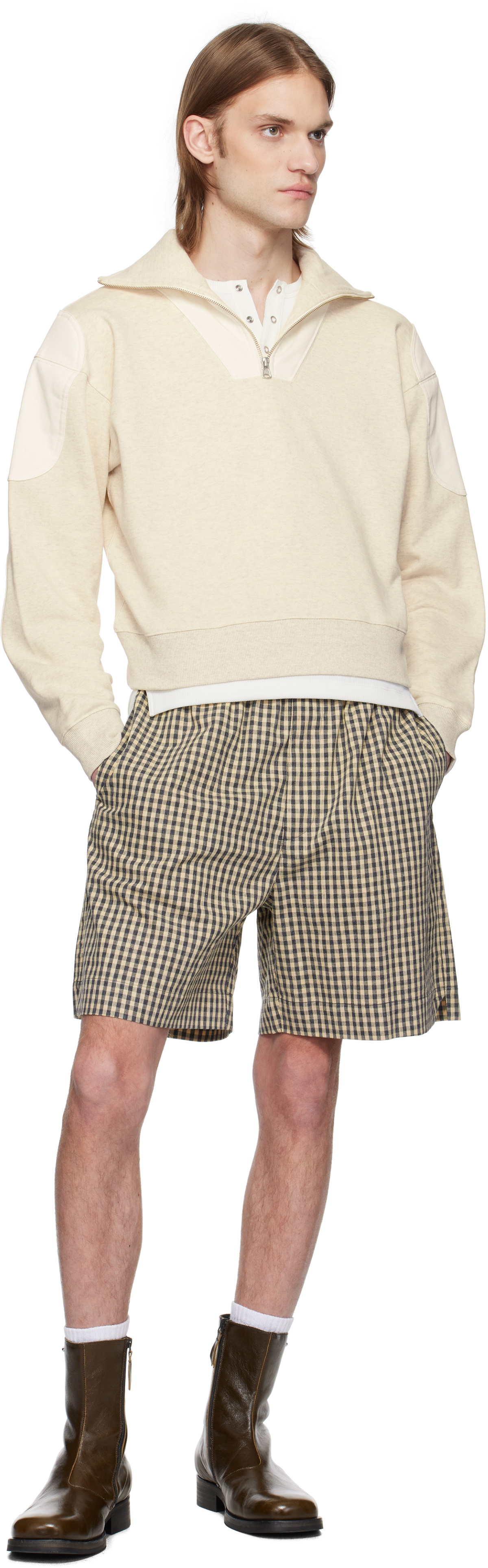 Karmuel Young Gray Strong Arm Padded Zip Sweatshirt