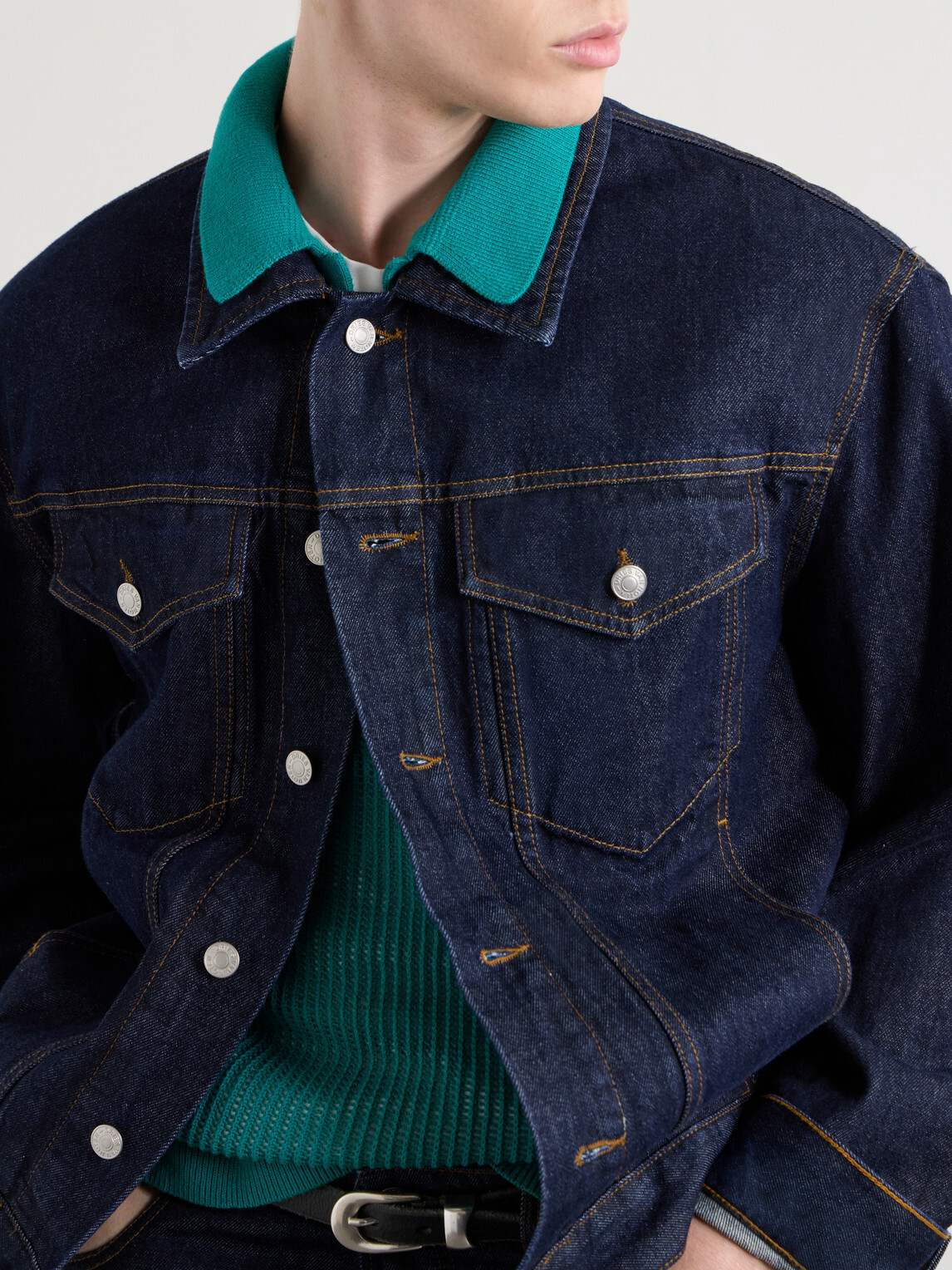 Aimé Leon Dore - Open-Collar Open-Knit Cotton Polo Shirt - Green