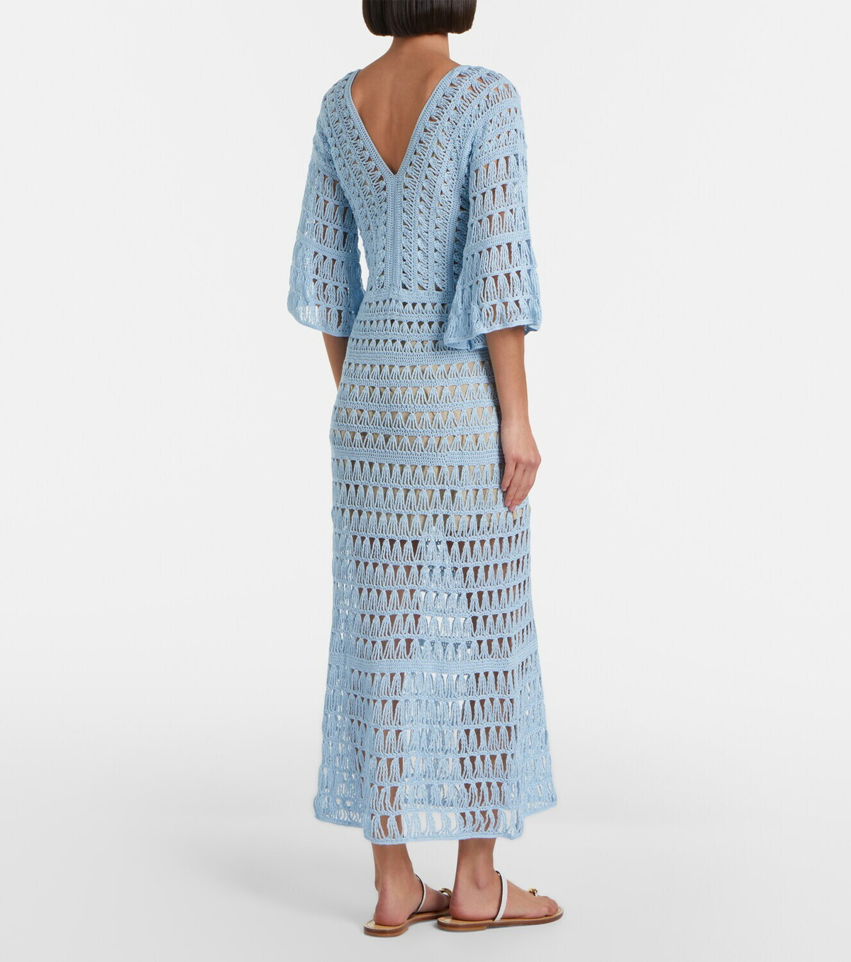 Anna Kosturova Crochet cotton maxi dress