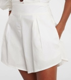 Adriana Degreas Solid pleated cotton shorts