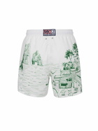 MC2 Saint Barth Man Mid-length Gustavia Swim-shorts With Capri Placed Print