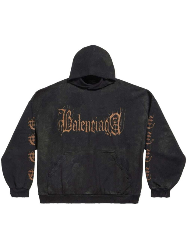 Photo: BALENCIAGA - Logo Cotton Hoodie