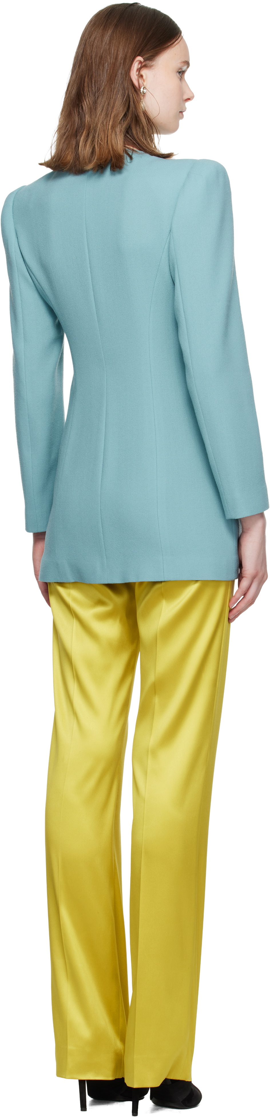 Valentino Blue Crispy Light Wool Jacket