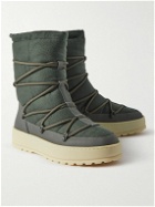 Loro Piana - Snow Wander Quilted Leather-Trimmed Cashmere Boots - Green