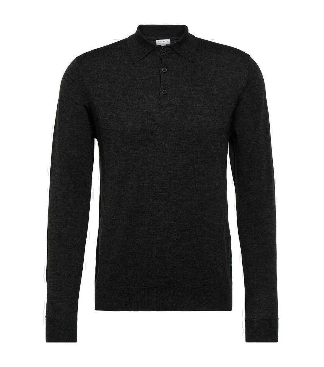 Sunspel Knitted wool polo sweater Sunspel