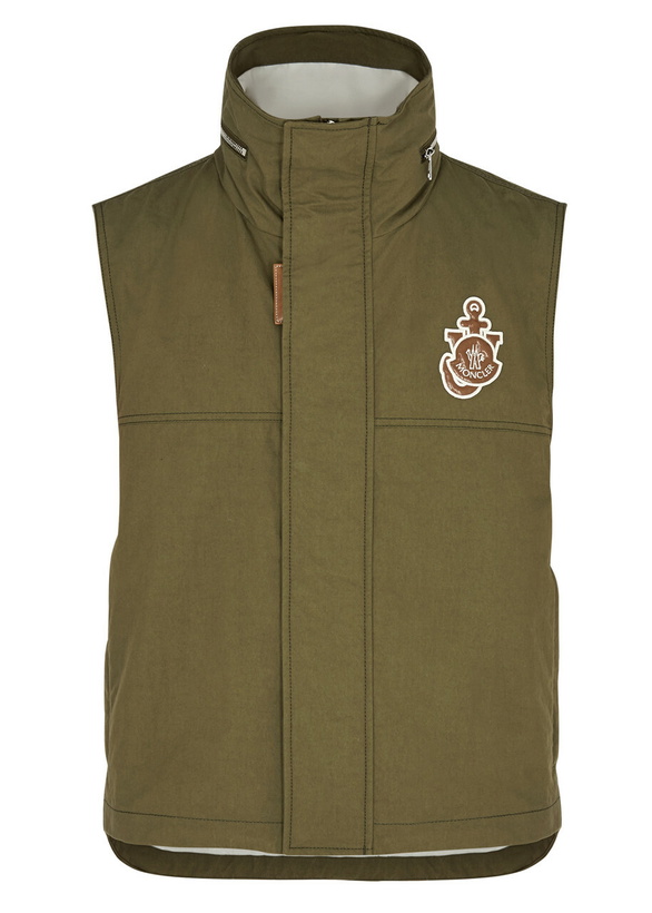 Photo: Moncler Genius 1 Moncler JW Anderson Tryfan Cotton-blend Gilet Green