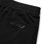2XU - Transit Tapered Logo-Print Stretch-DRI-RELEASE Track Pants - Black