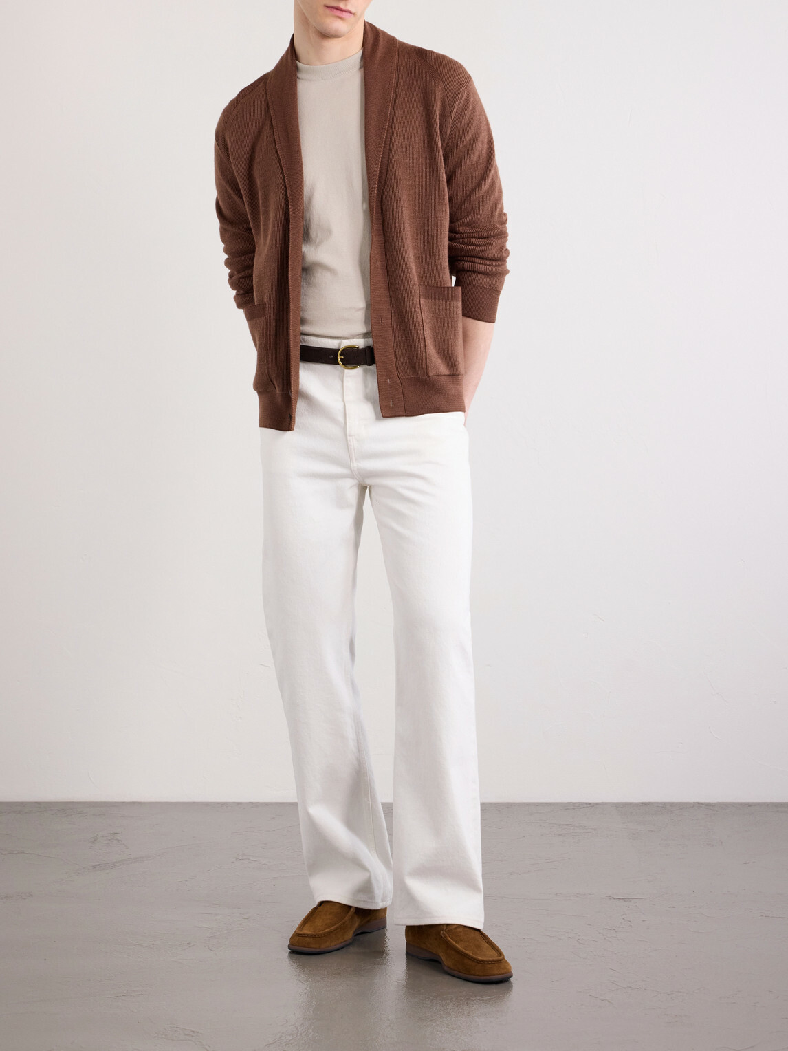 Brioni - Knitted Cotton T-Shirt - Neutrals
