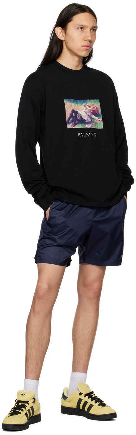 Palmes Black Field Long Sleeve T-Shirt
