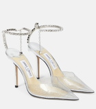 Jimmy Choo - Saeda 100 PVC and leather pumps