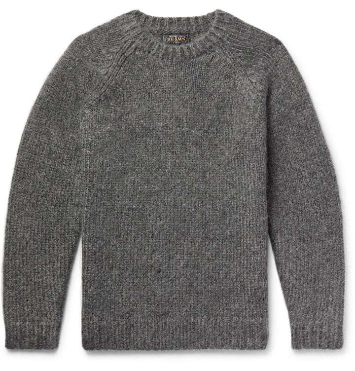 Photo: Beams Plus - Brushed Knitted Sweater - Gray