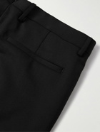 Etro - Slim-Fit Silk-Blend Trimmed Stretch-Wool Twill Tuxedo Trousers - Black