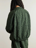 Wacko Maria - Gramicci Logo-Embroidered Leopard-Print Shell Track Jacket - Green