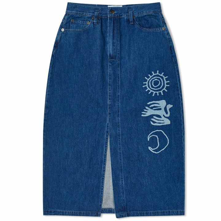 Photo: Heresy Women's Primitive Denim Skirt in Indigo