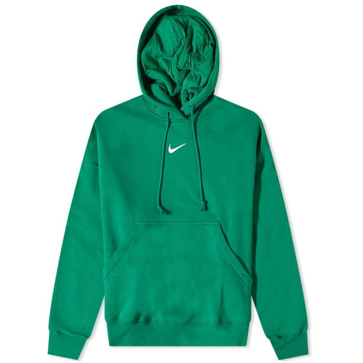 Photo: Nike Women's Phoenix Fleece Oversized Hoody in Malachite/Sail