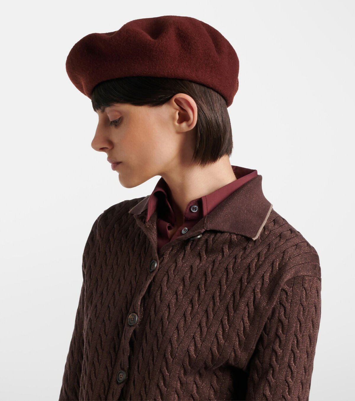 Brunello Cucinelli Monili wool beret