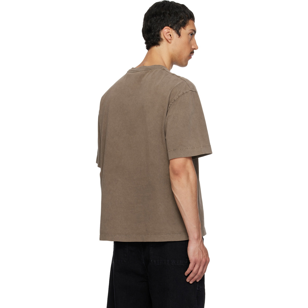 Off-White Brown 'OW' Racing Skate T-shirt