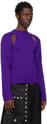 Jean Paul Gaultier Purple Cutout Sweater